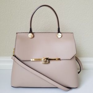 SOLD Cielo Celeste Leather Convertible Satchel
